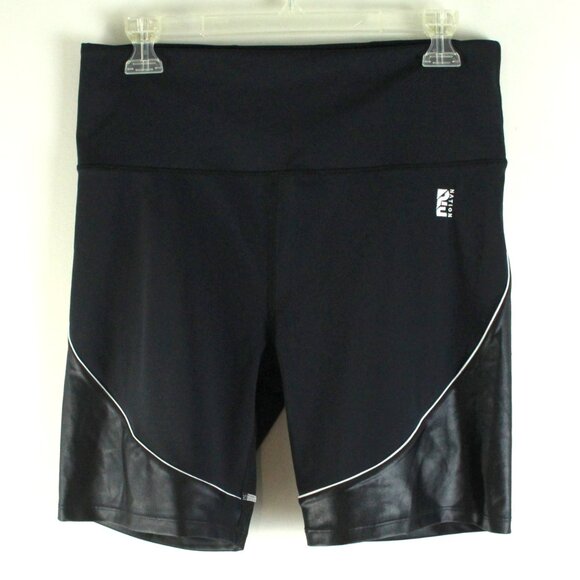 PE Nation Reformer High Rise Black Bike 7" Shorts XL